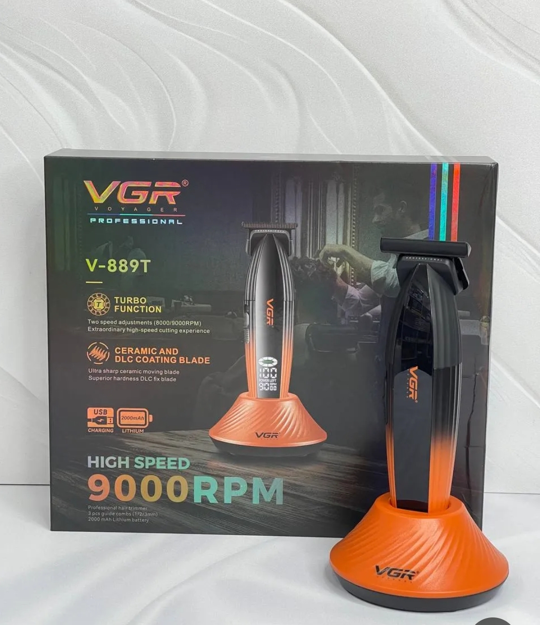 ماشین اصلاح وی جی آر مدل VGR V-889T با تیغه سرامیک و برش مستقیم