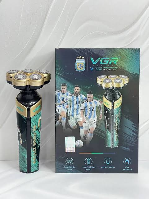 ماشین اصلاح وی جی آر مدل V-330 ضد آب با تیغه استیل